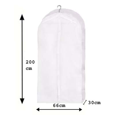 Wedding dress cover bag - WHITE (fehér)